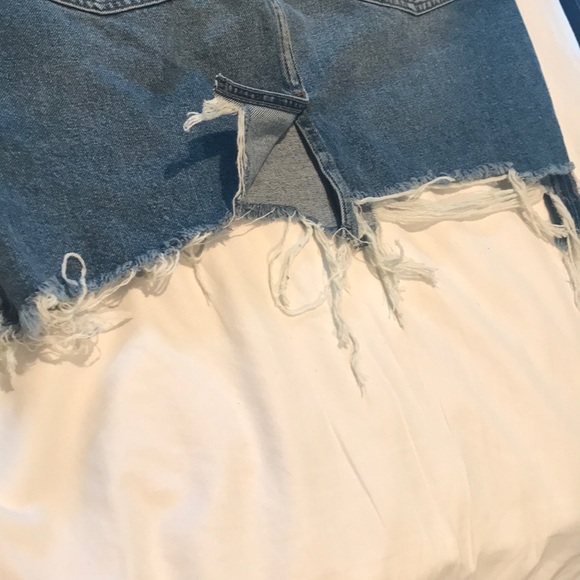 Distressed Denim Skirt - Picture 3 of 4